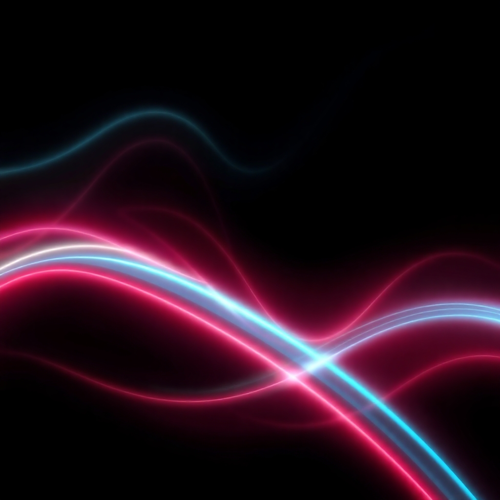 Abstract neon waves, dark background, futuristic sci-fi wallpaper, mobile screen size --ar 9:16 --v 6"