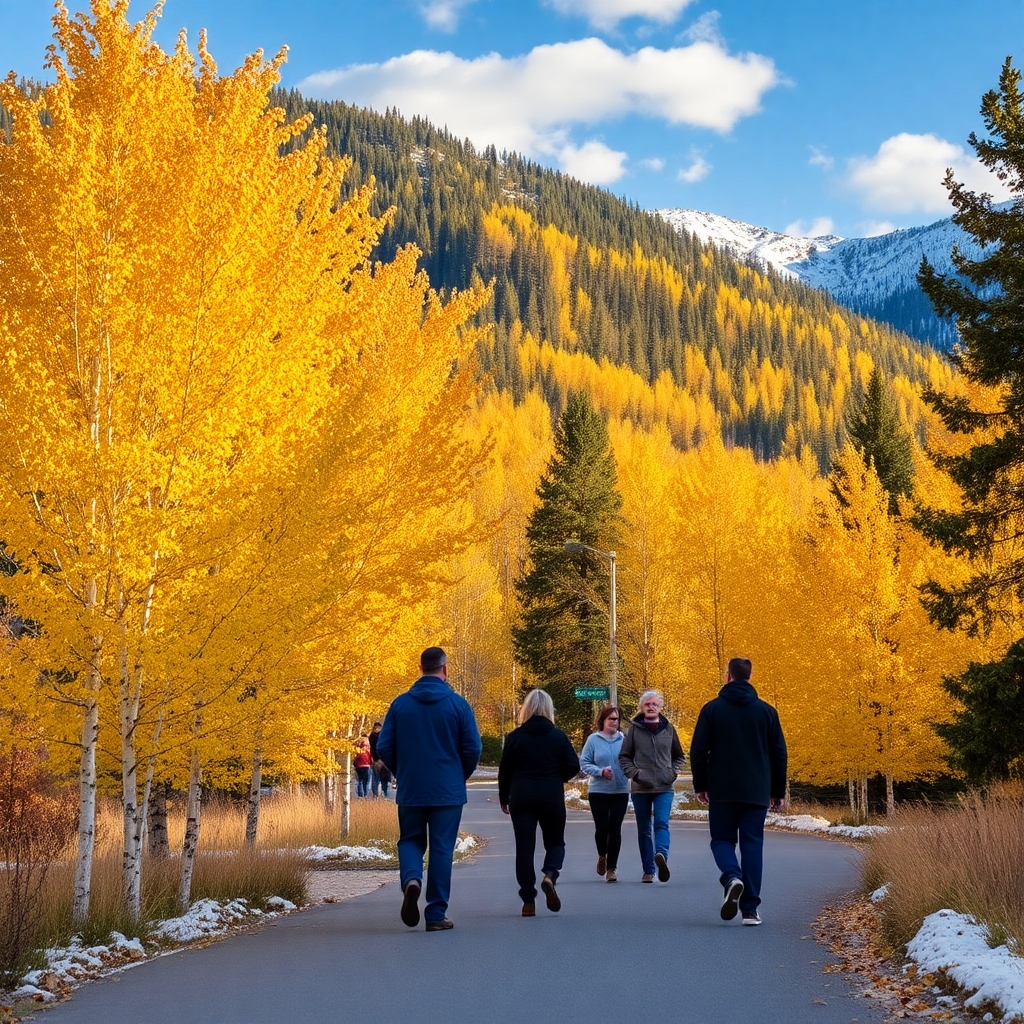 Fall Aspen scene