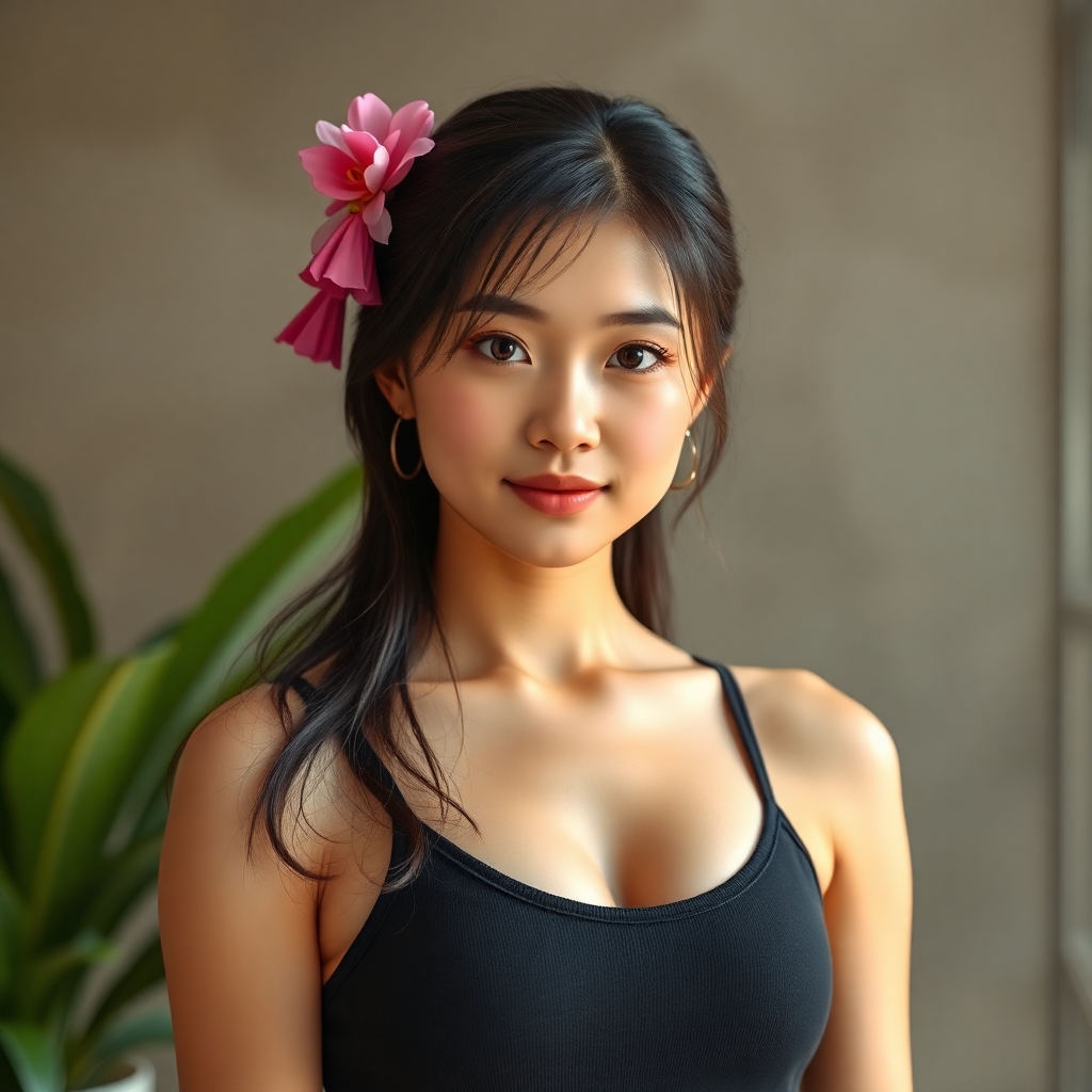 a realistic picture of a full body photo of a fit and beautiful chinese girl