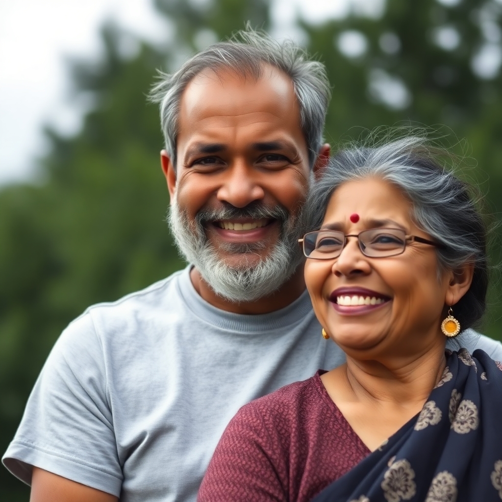 Father an unsung protector, the backup for Mom, Fairc complexioned Indian aged around 45 years living in Canada