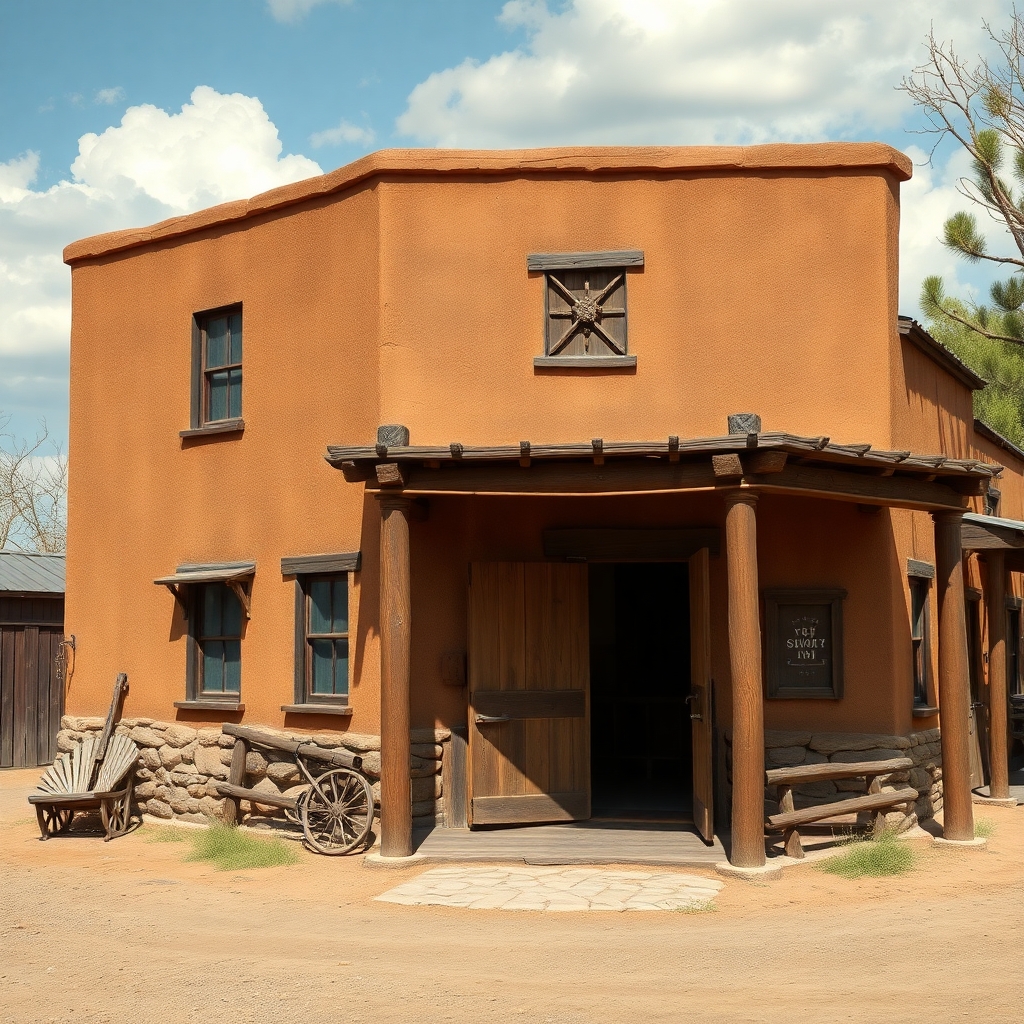 a photorealistic picture of an old wild west sheriff's jail insid ethe building