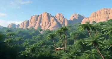 a photorealistic picture of a prehistoric jungle with no dinosaurs