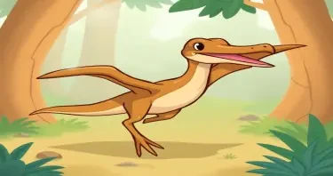 a cartoon drawn Pteranodon uses to be used in a children's book.