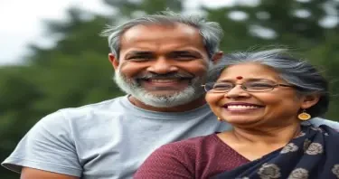 Father an unsung protector, the backup for Mom, Fairc complexioned Indian aged around 45 years living in Canada
