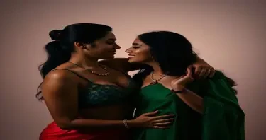 a young indian couple engaged in hot foreplay breast sex