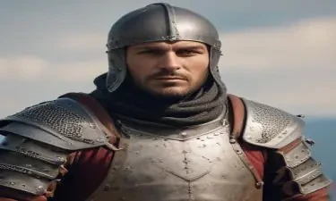 warrior wearing medieval clothing