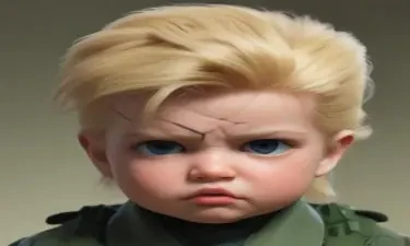Donald Trump as baby solid snake metal gear solid
