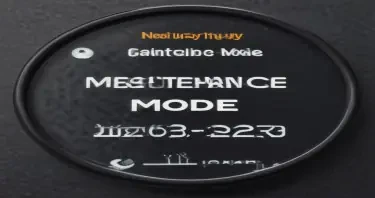 Maintenance mode is on