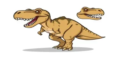 a cartoon drawn tyrannosaurus rex to be used in a children's book.  don't make him too ferocious looking please.