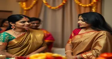 a young bollywood actress lookalike young full body lady is being rejected by the tradional family of the prospective bridegroom. All settings in very rch upper middle class Indian soiety