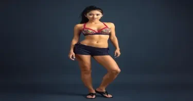 a realistic picture of a full body photo of a fit and beautiful thai girl