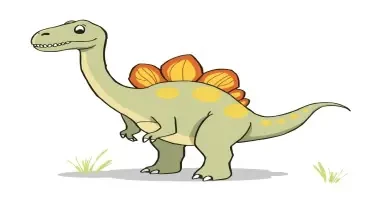 a cartoon drawn Brachiosauruses to be used in a children's book.  don't make him too ferocious looking please.