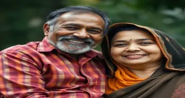 Father an unsung protector, the backup for Mom, Fairc complexioned Indian aged around 45 years living in Canada
