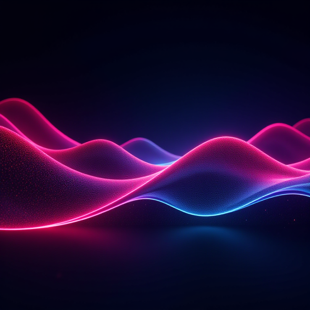 Abstract neon waves, dark background, futuristic sci-fi wallpaper, mobile screen size --ar 9:16 --v 6"